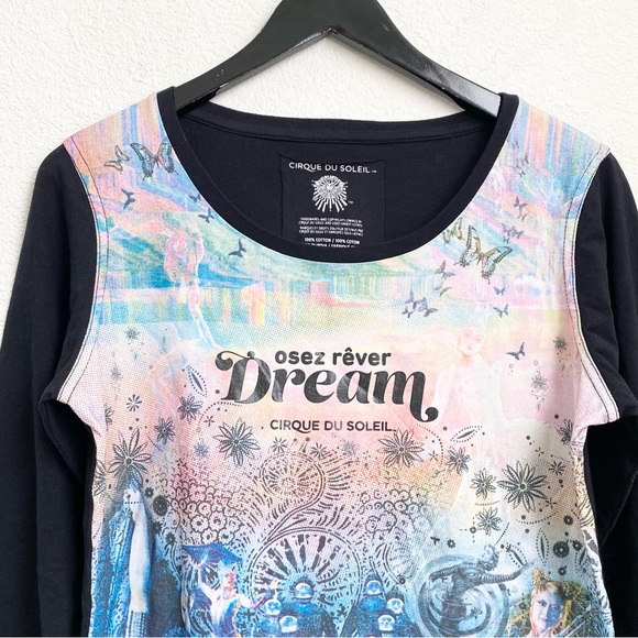 CIRQUE DU SOLEIL Osez Rever Black/Colorful Long Sleeve Women’s Shirt Size M - Picture 6 of 12